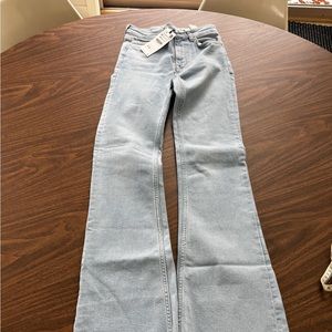 Zara flare jeans. Light blue size 24. NWT.